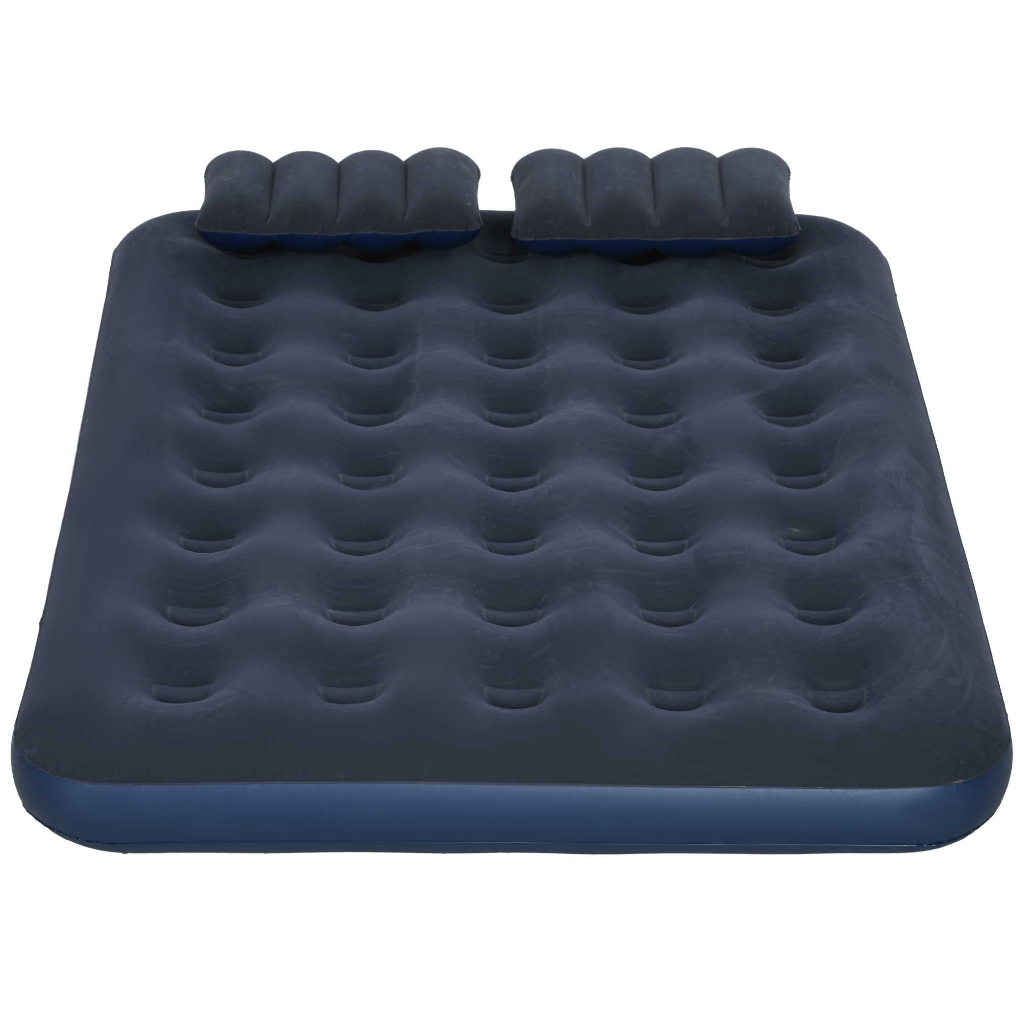 Luftmatratze für 2 Personen, mit Handpumpe, weich & robust, 203x152x22cm, Blau