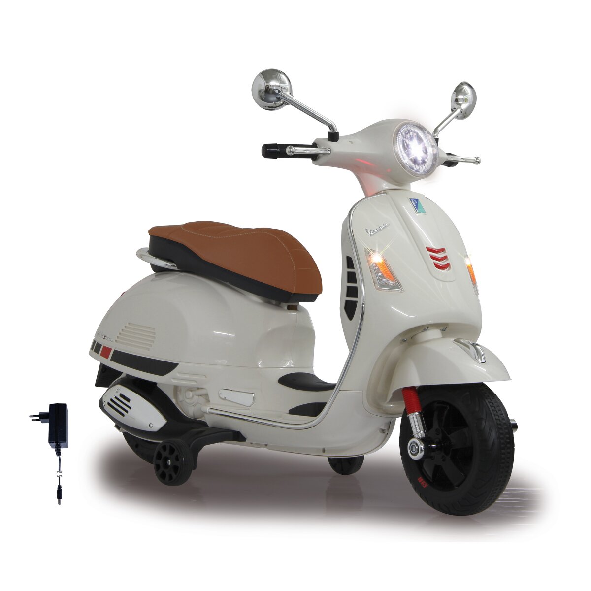 Kinderfahrzeug Vespa GTS 125 weiss Li-Power 12.6