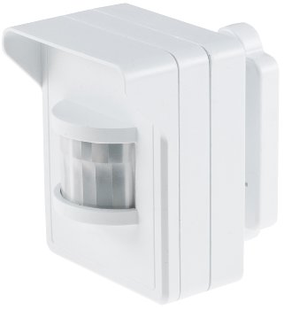 Funk-Bewegungsmelder für "Pilota Casa" - IP44, 90°/8m PIR,  Aufputz, weiß