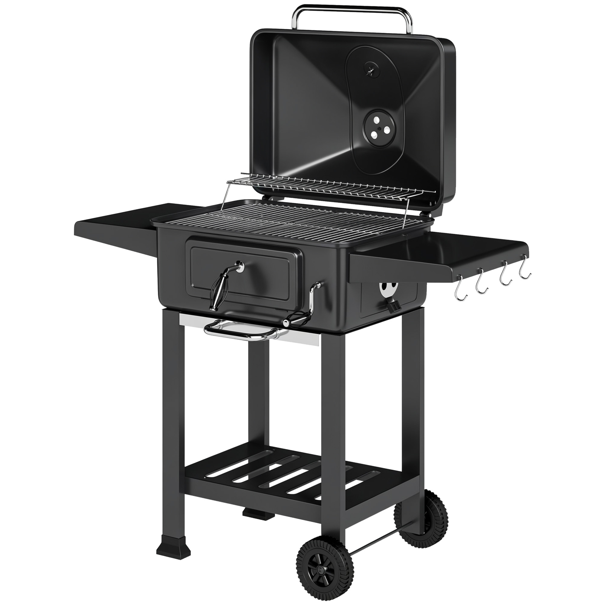 outsunny-holzkohlegrill-bbq-smoker-mit-deckel-thermometer-hohenverstellbar-kohlepfanne-grillrost-seitentisch-aschefach~24JLEMC49V001