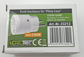 Funk-Steckdose für "Pilota Casa" Tiny, IP20, 230V, 2300W, max. 70m