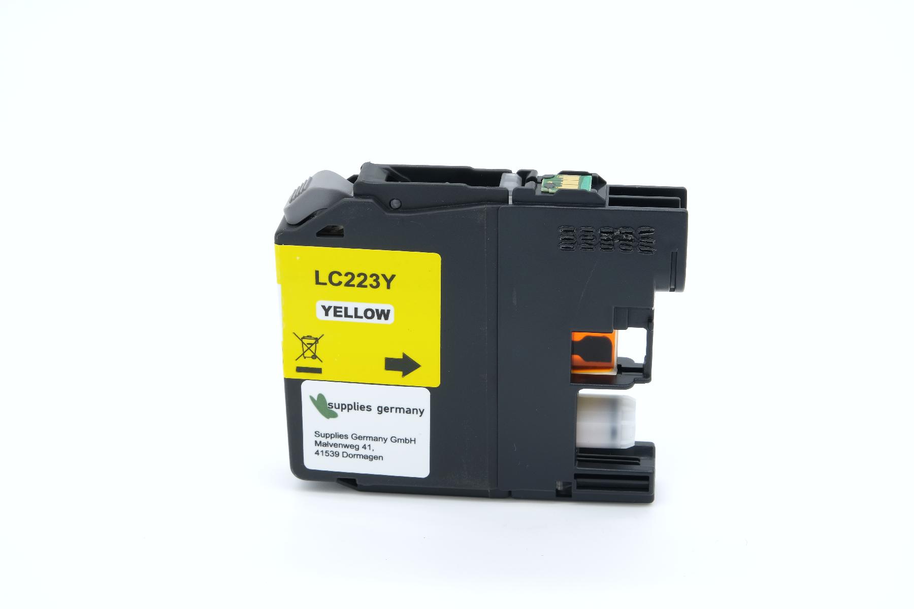 LC223XLY alternativ Tinte yellow für Brother / LC223Y / 9ml