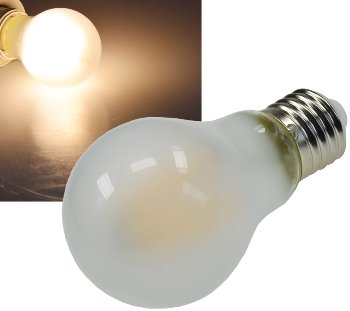 LED Glühlampe E27 "Filament G60m" matt - 3000k, 640lm, 230V / 8W, warmweiß LED Glühlampe E27 "Filament G60m" matt - 3000k, 640lm, 230V / 8W, warmweiß
