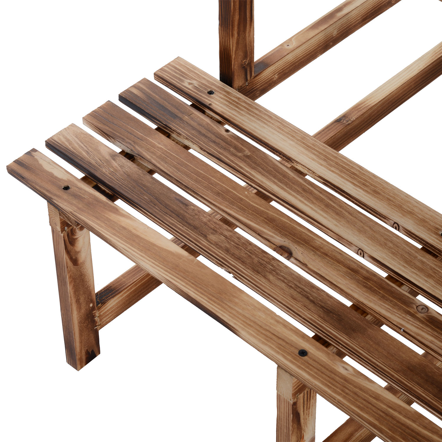 Pflanzentreppe, Blumentreppe, Blumenregal, Pflanzregal, Blumenständer, 3 Stufen, Tannenholz, 80 x 80 x 78cm