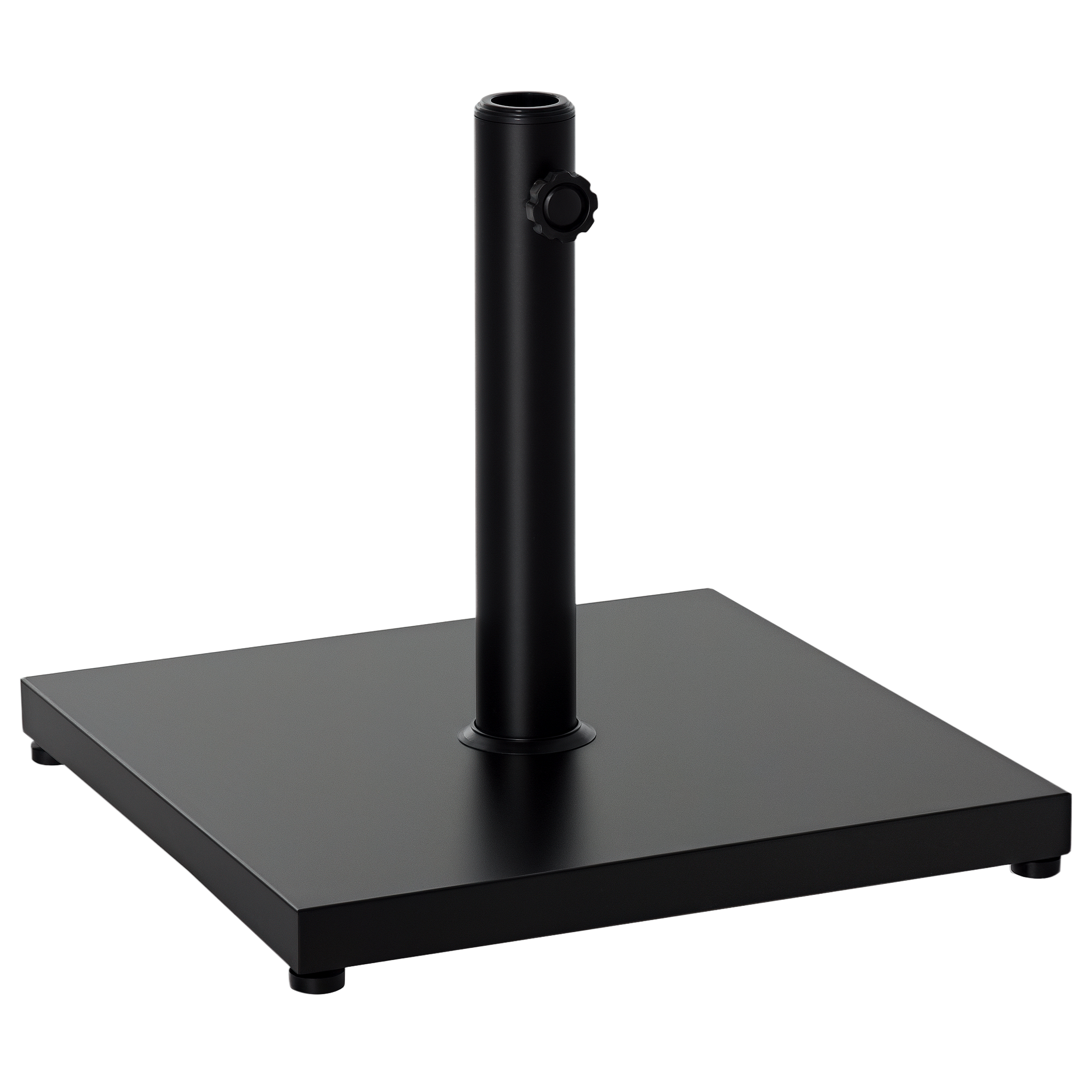 Sonnenschirmständer, Schirmhalter, Regenschirm Base, für Ø35 mm, Ø38 mm, Ø48 mm, Metall, Schwarz, 45 x 45 x 39 cm