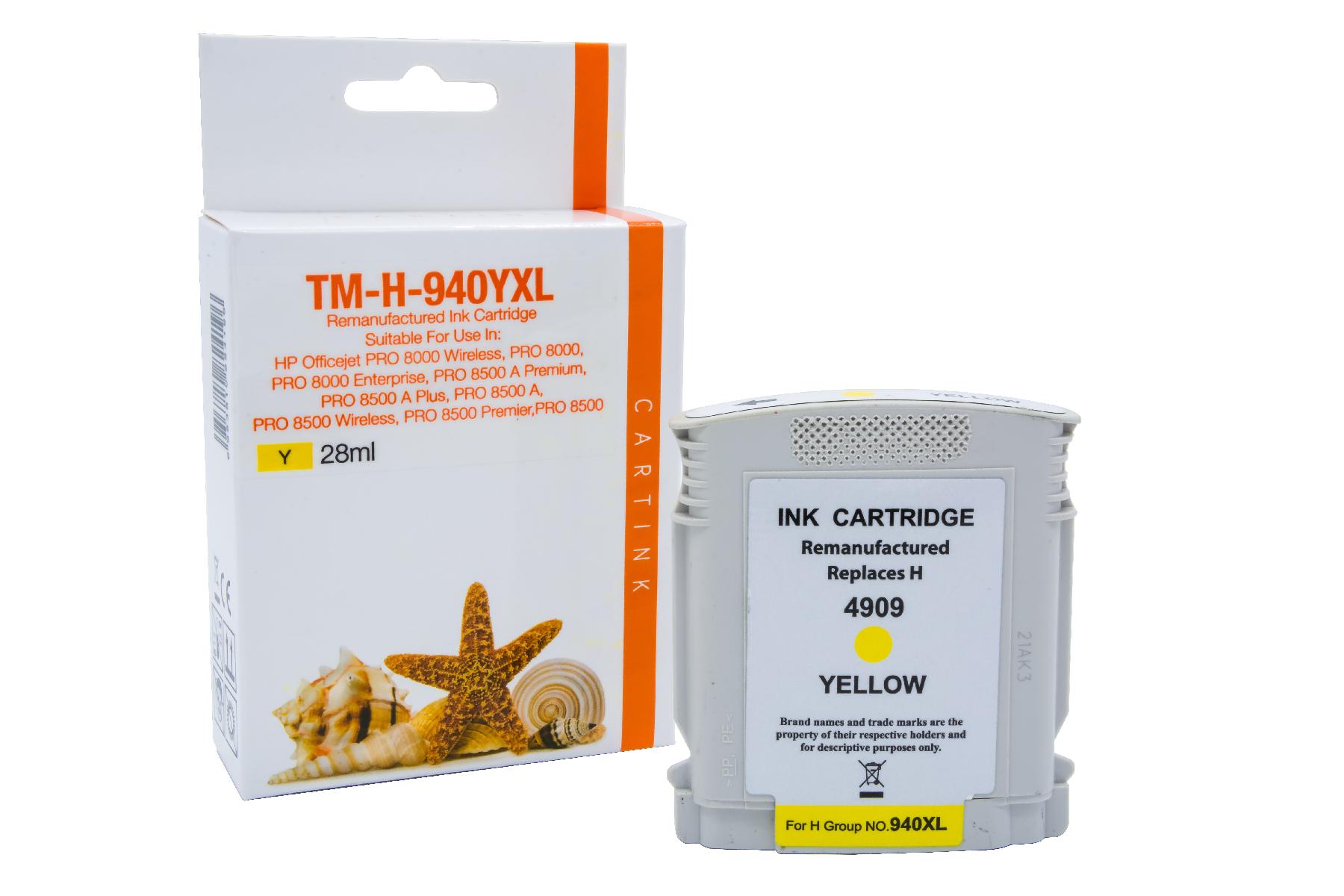 940YXL Refill Tinte gelb für HP / C4909AE / 28ml