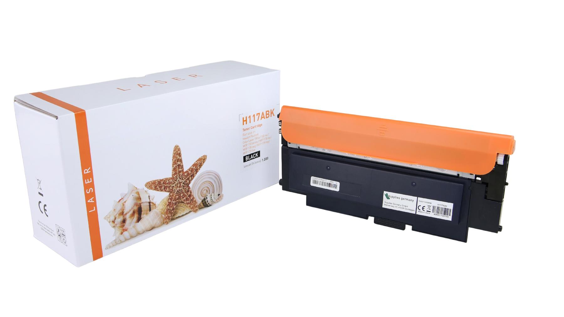 117Aschwarz alternativ Toner schwarz für HP / W2070A / 1.000 Seiten 117Aschwarz alternativ Toner schwarz für HP / W2070A / 1.000 Seiten