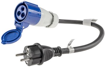 CEE auf Schutzkontakt-Stecker 0,35m / 230V, Adapter für Wohnwagen, Camping