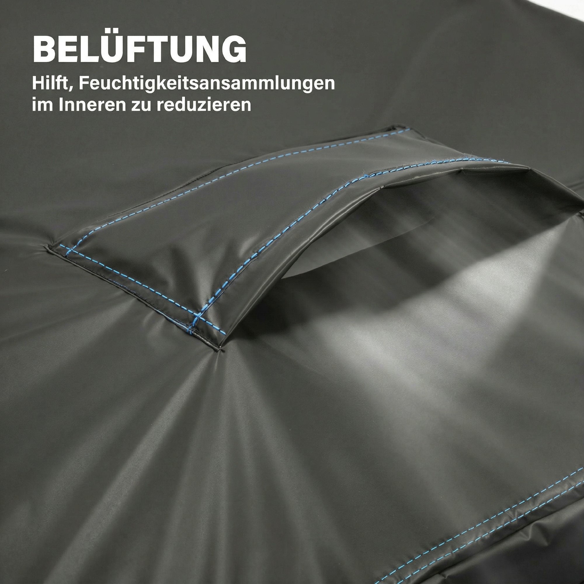 Schutzhülle für Gartenmöbel Winterfest Wasserdicht Winddicht Anti-UV Abdeckplane 420D Oxford Gewebe 180x120x74cm Schwarz