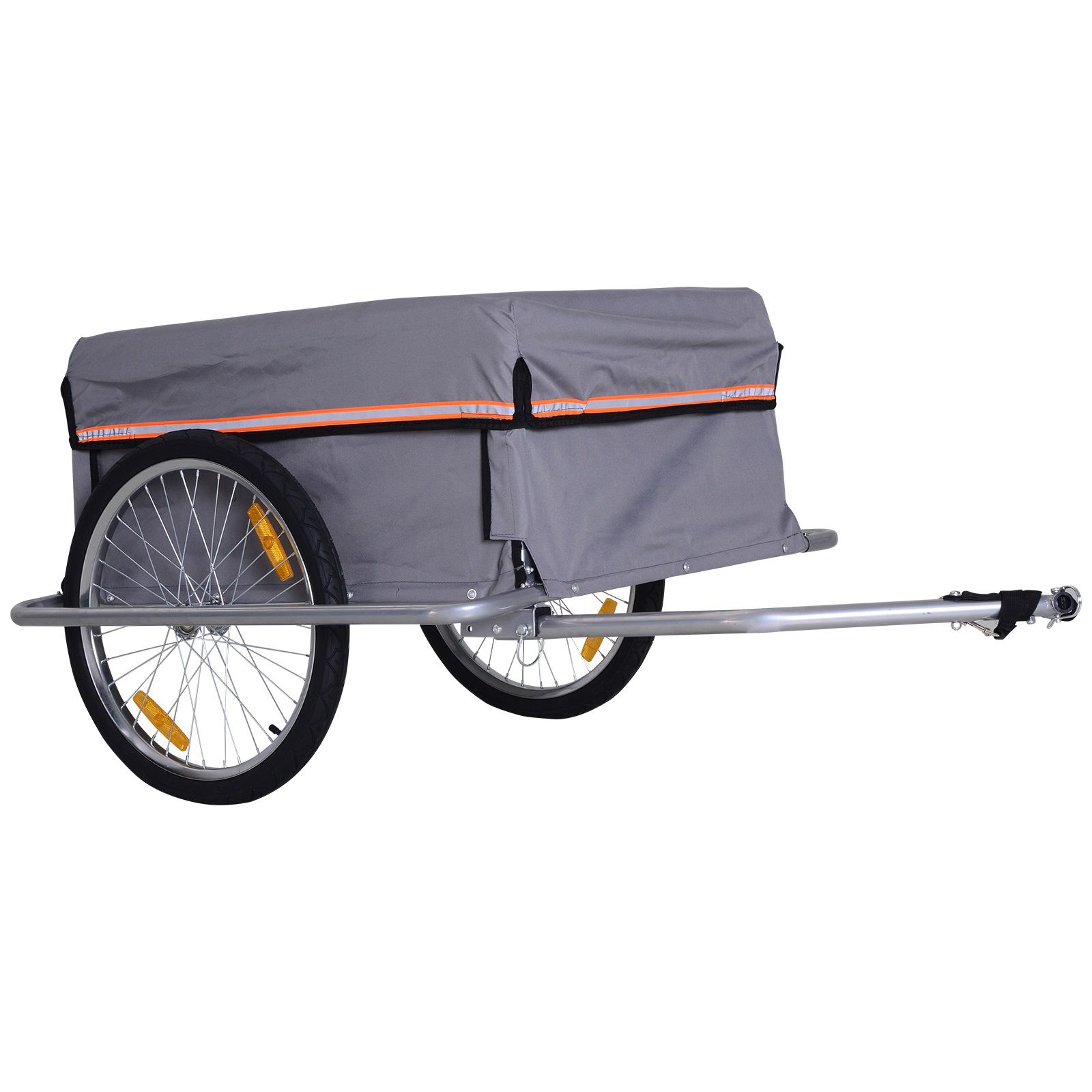 Fahrradanhänger Klappbar Lastenanhänger mit Kupplung,Transportwagen bis 40 kg belastbar, Transportanhänger Anhänger für Fahrrad Handwagen 140 x 88 x 60 cm