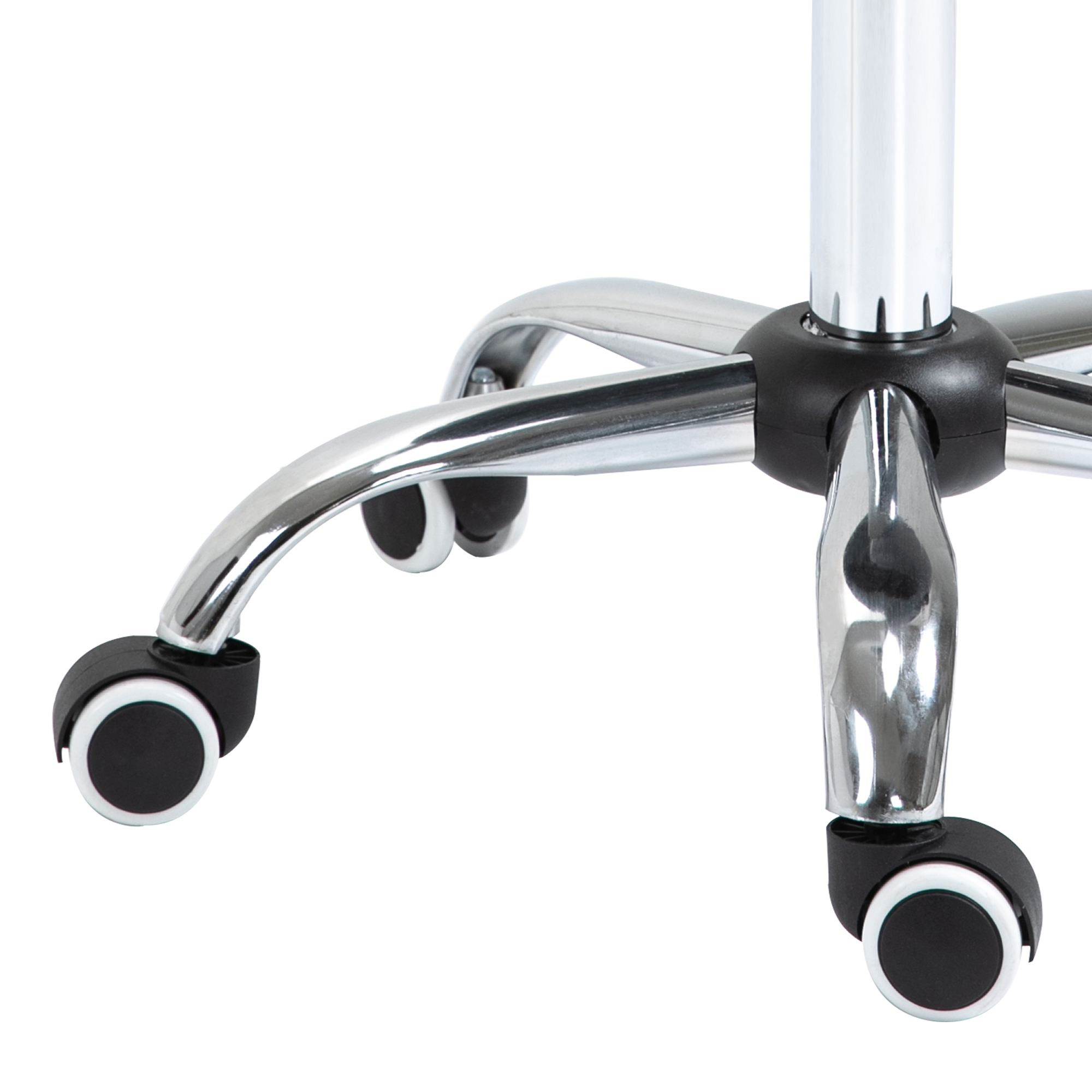Rollhocker, sattelförmiger Sitz, höhenverstellbar, um 360° drehbar, Kunstleder, dunkelgrau, 53 x 52 x 49-61 cm