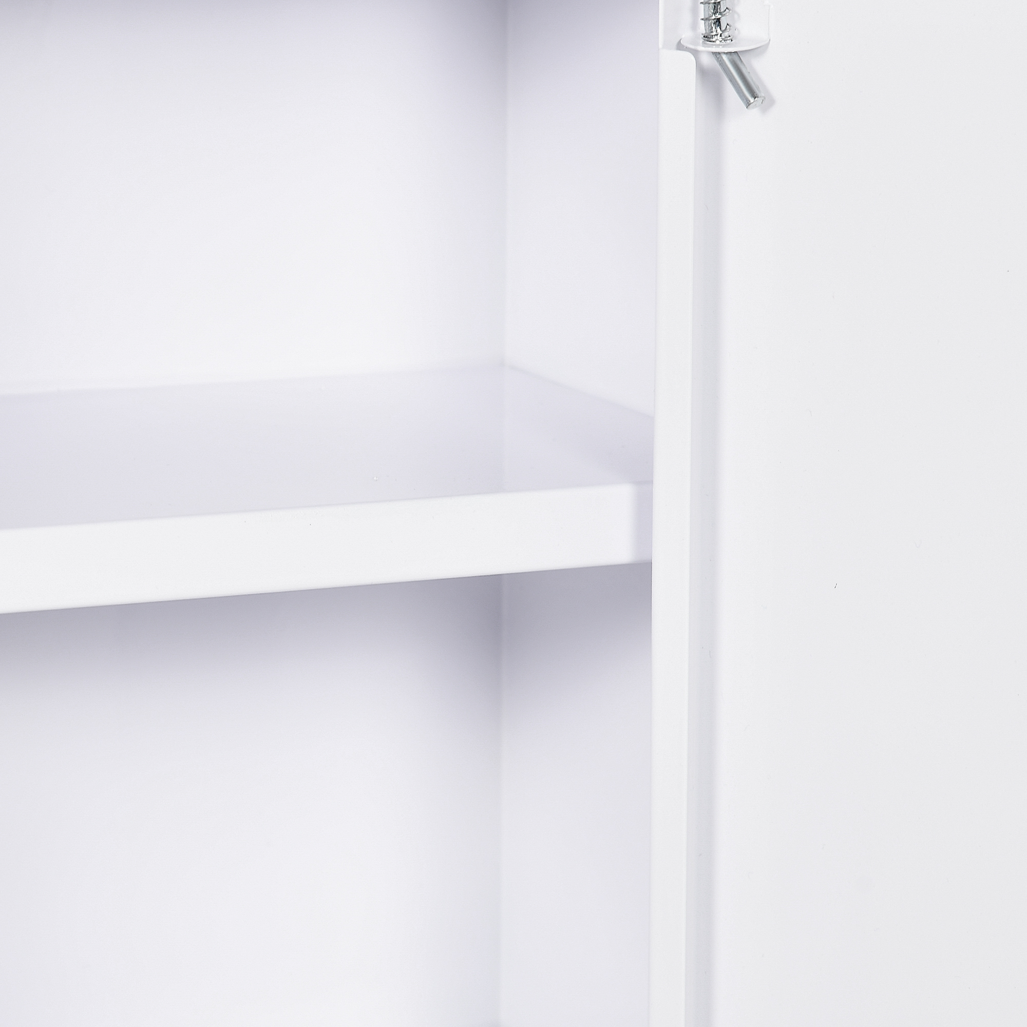 Medizinschrank, abschließbar, Einlegeböden, Stahlgehäuse, 30x14x46 cm, Weiß