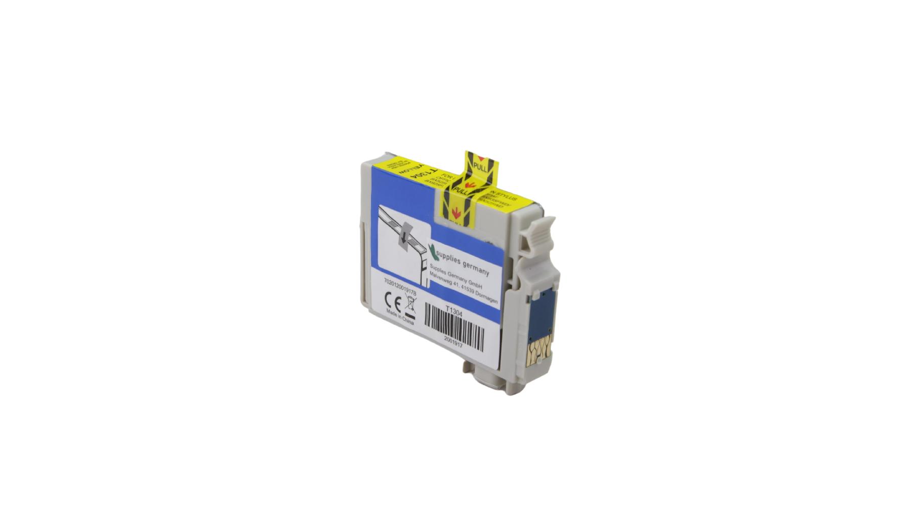 T1304 alternativ Tinte gelb für Epson / C13T13044020 / 14ml