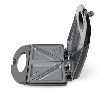 Sandwichmaker | 750 W | Sandwichplatten | automatische Temperaturkontrolle | Antihaftbeschichtung | schwarz