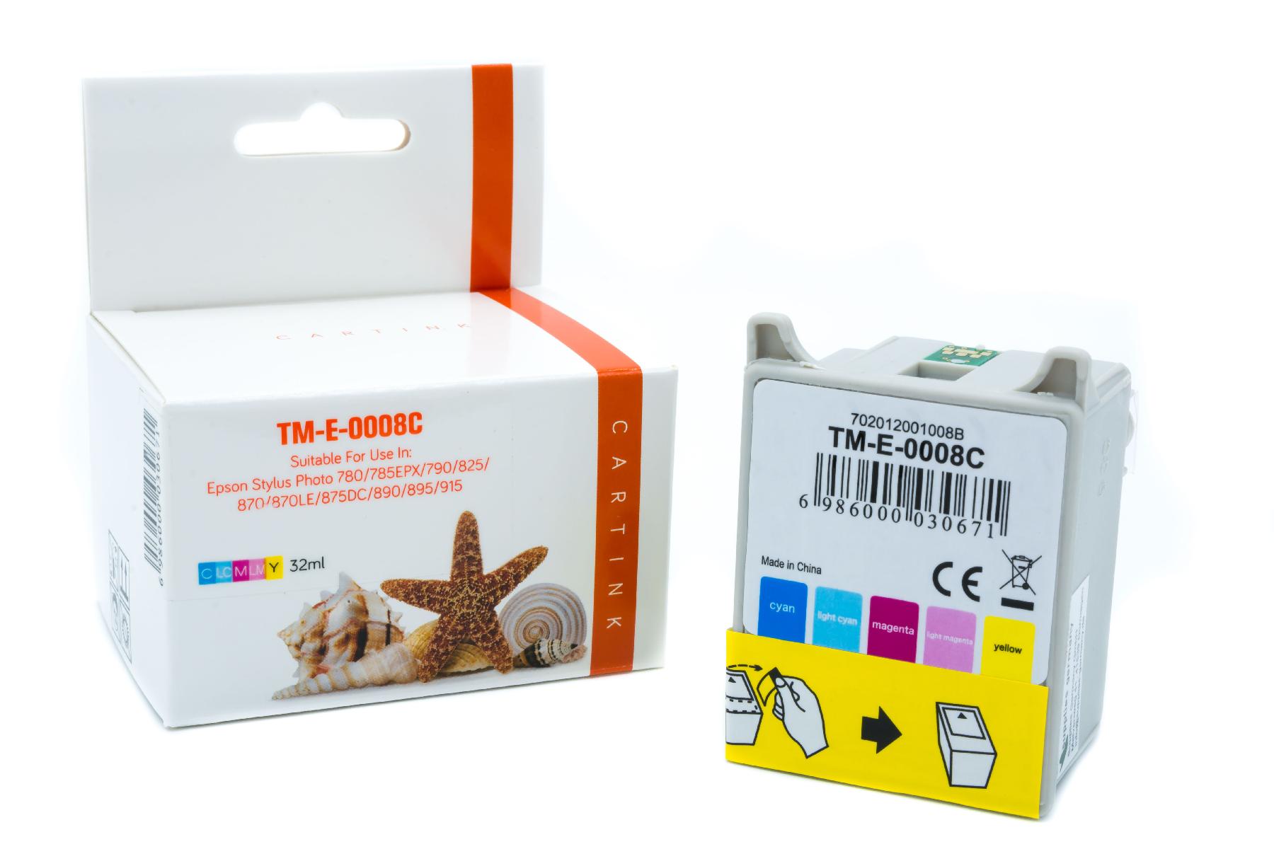 T008 alternativ Seestern Tinte Color für Epson / C13T00840110 / 32ml
