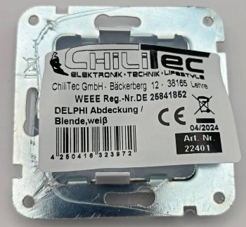 DELPHI Blind-Abdeckung / Blende, Weiß