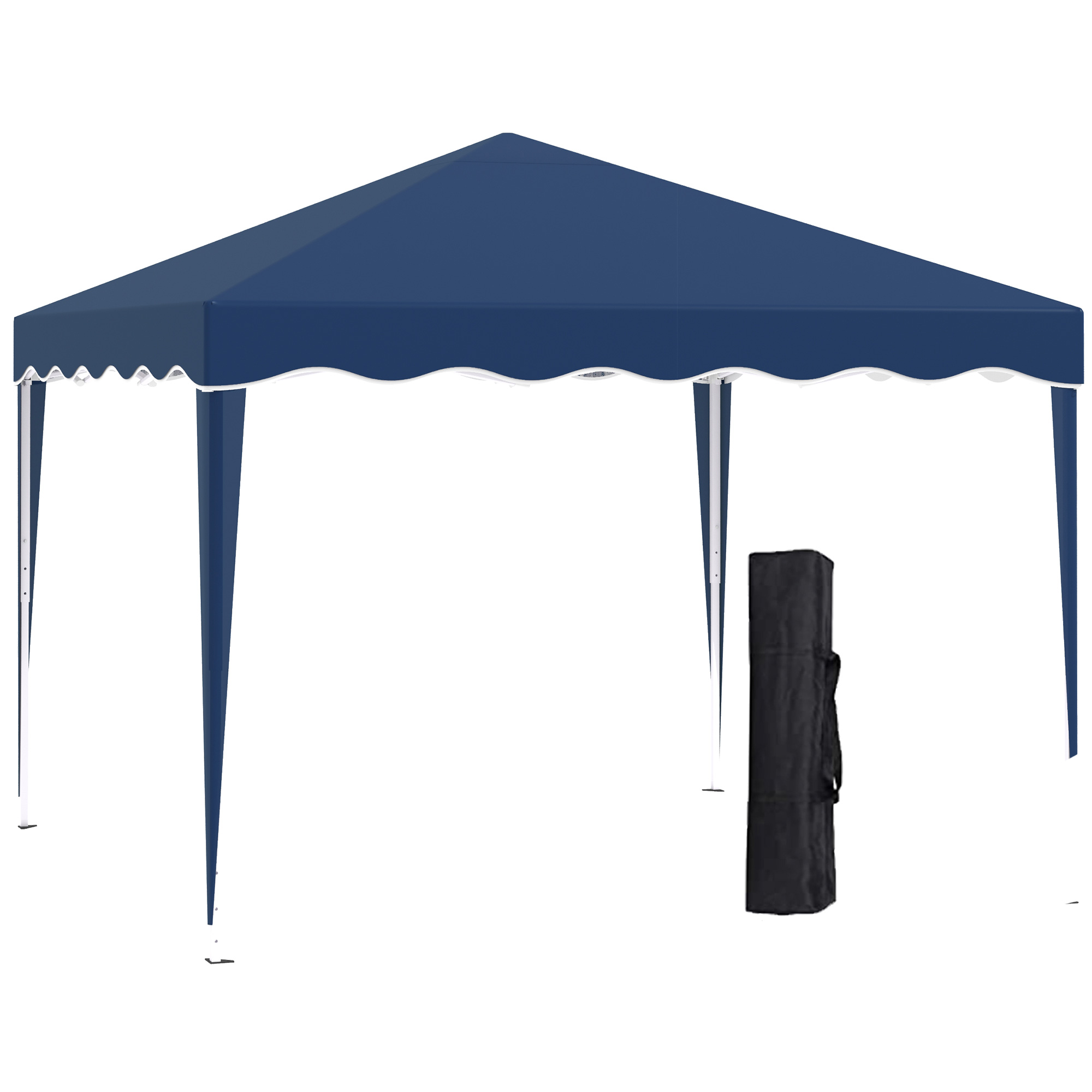 Faltpavillon Pavillon 3 x 3 m Gartenpavillon faltbar Partyzelt höhenverstellbar Gartenzelt mit Transporttasche UV-Schutz Stahl Oxford Blau