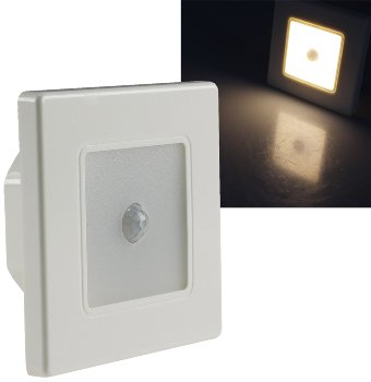 LED Wand-Einbauleuchte "EBL 86 PIR" - 1,8W, 3000k, warmweiß, Rahmen cremeweiß LED Wand-Einbauleuchte "EBL 86 PIR" - 1,8W, 3000k, warmweiß, Rahmen cremeweiß