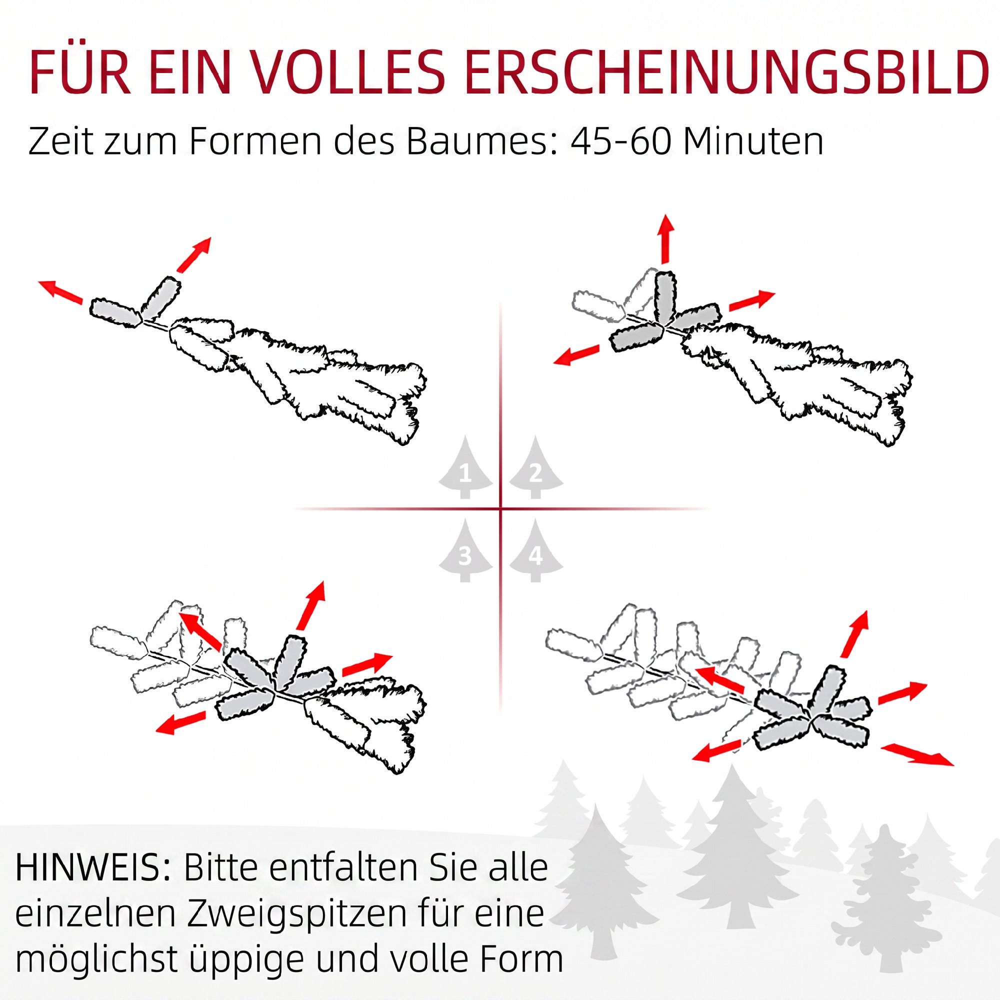 Weihnachtsbaum künstlich 210 cm Christbaum wie echt mit 800 dichten Zweigen, Kunstschnee, Auto-Öffnung