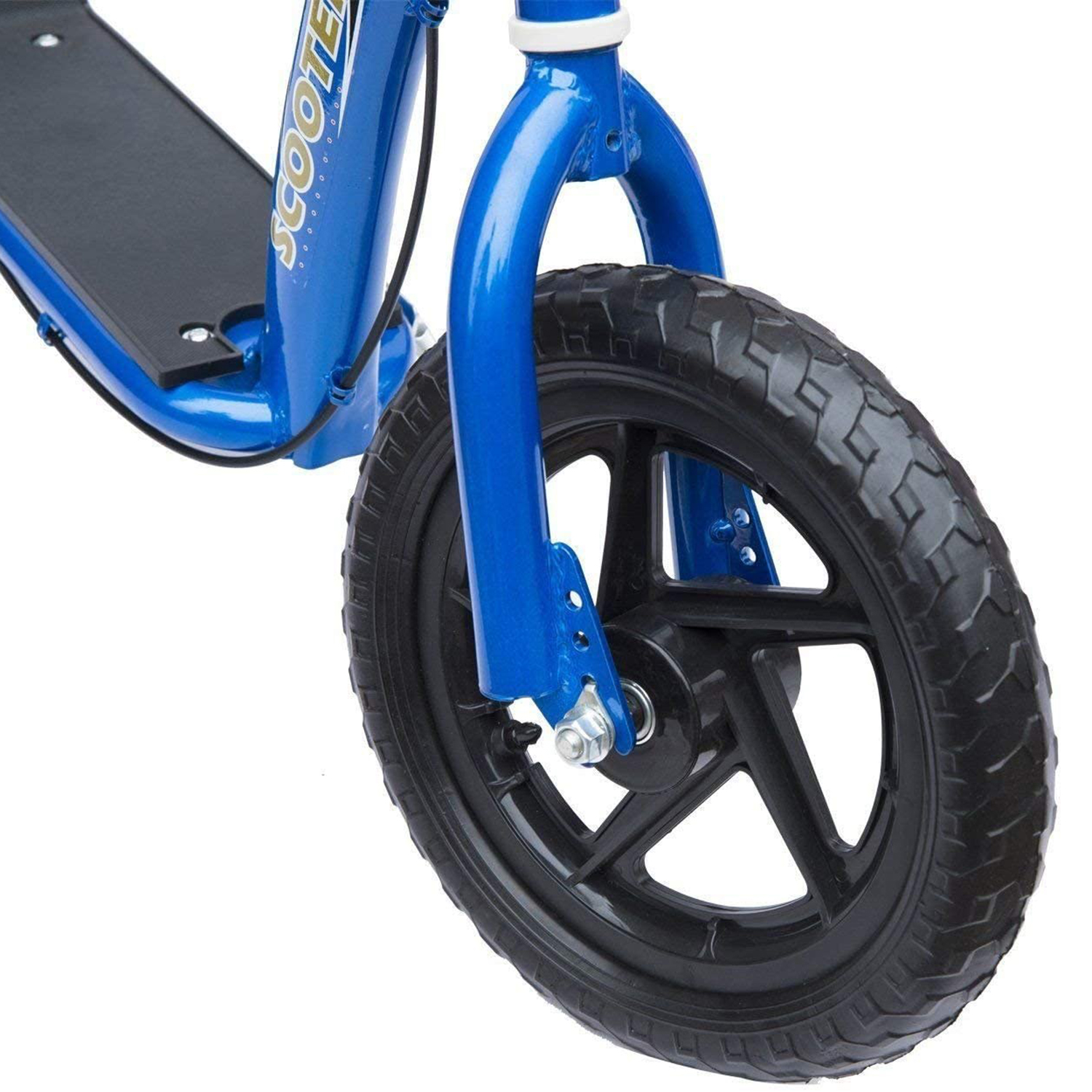 Kinderroller mit Hinterbremse Kickscooter 12 Zoll Tretroller Roller Scooter Cityroller für Kinder Kickboard Höhenverstellbar Stahl EVA Blau 120 x 52 x 80-88 cm