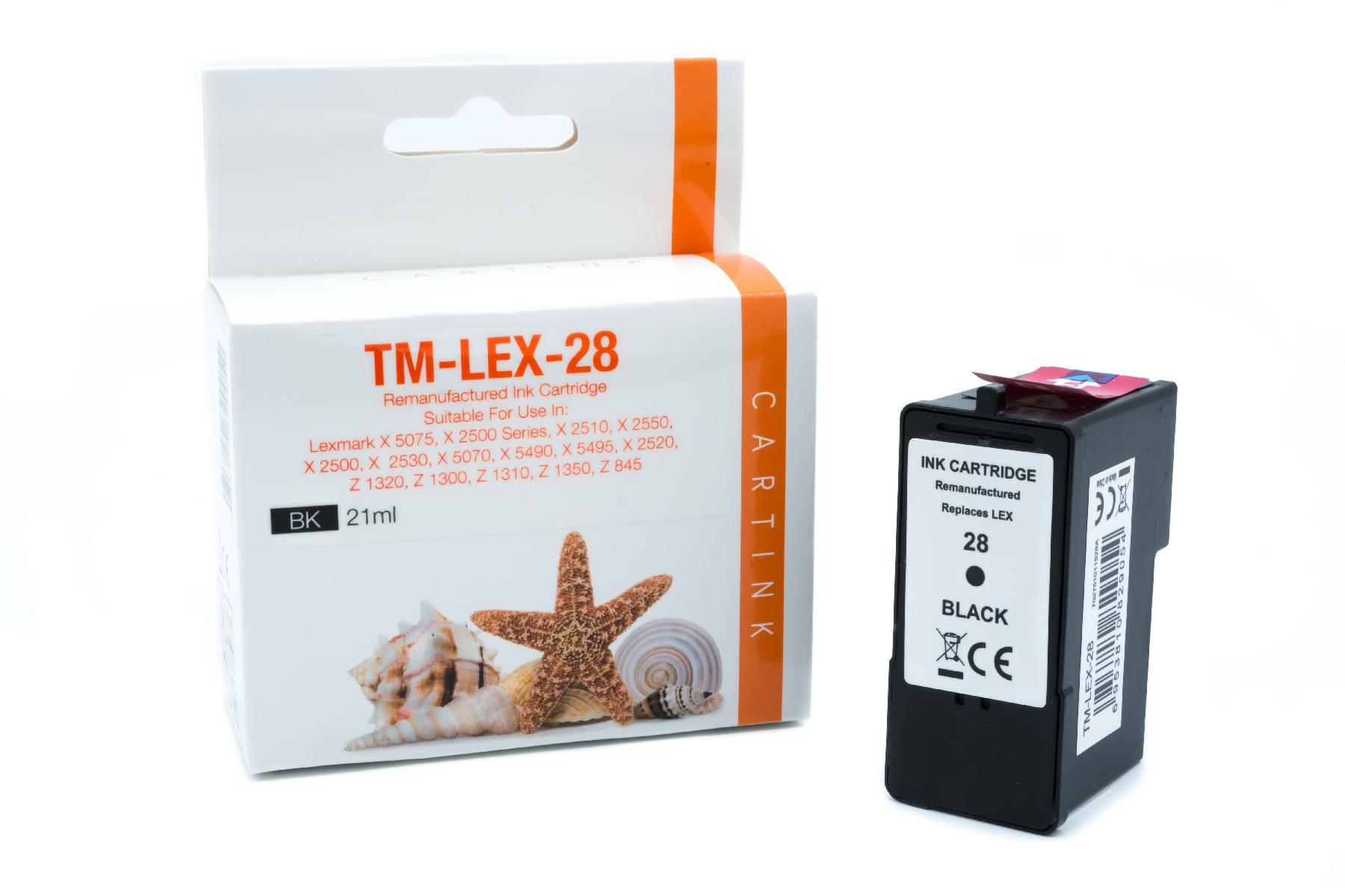 LEX28 Refill Tinte black Lexmark / 18C1528E / 21ml LEX28 Refill Tinte black Lexmark / 18C1528E / 21ml