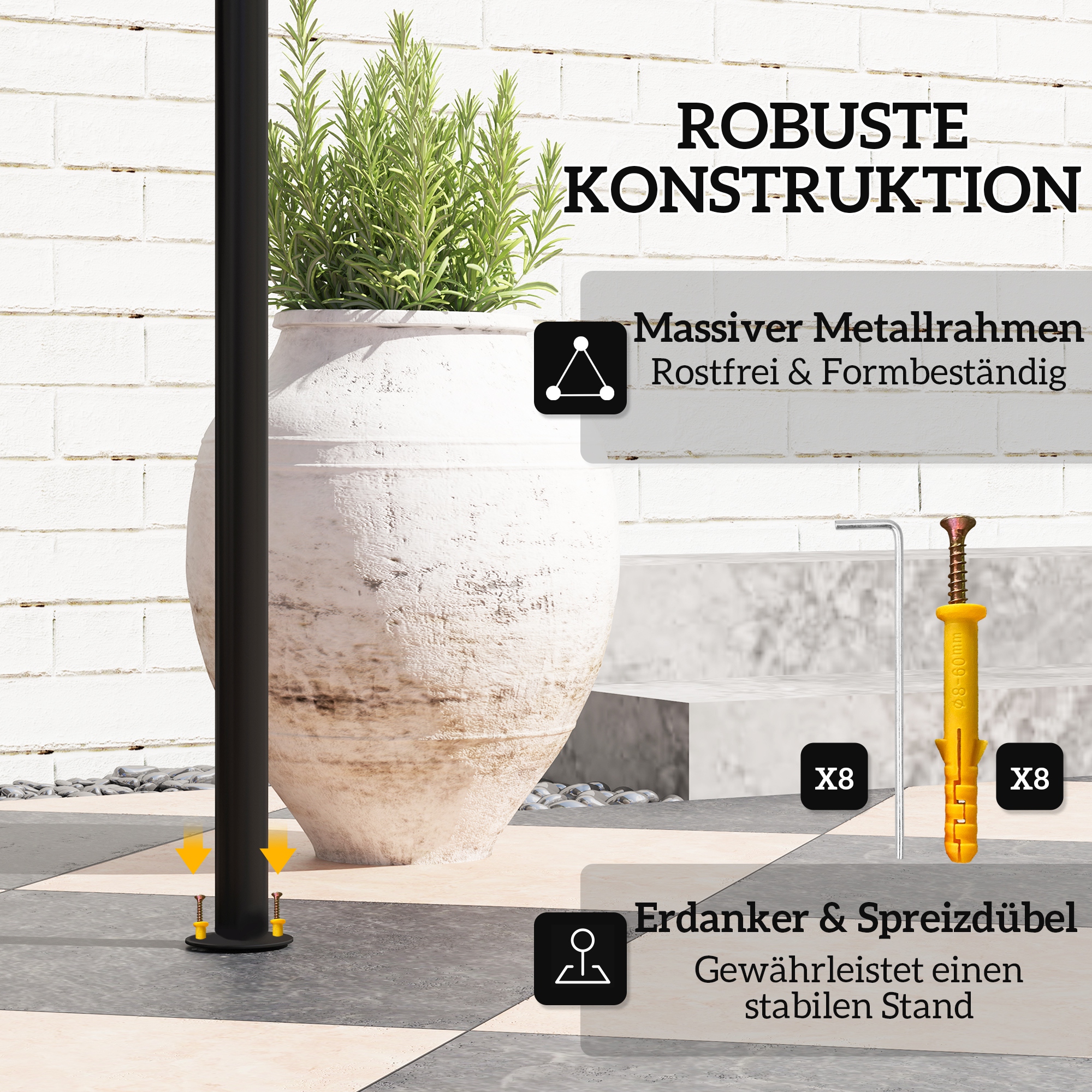 Grillpavillon 242x149x248 cm wasserabweisend flammhemmend Gartenpavillon mit Doppelschichtdach Beige