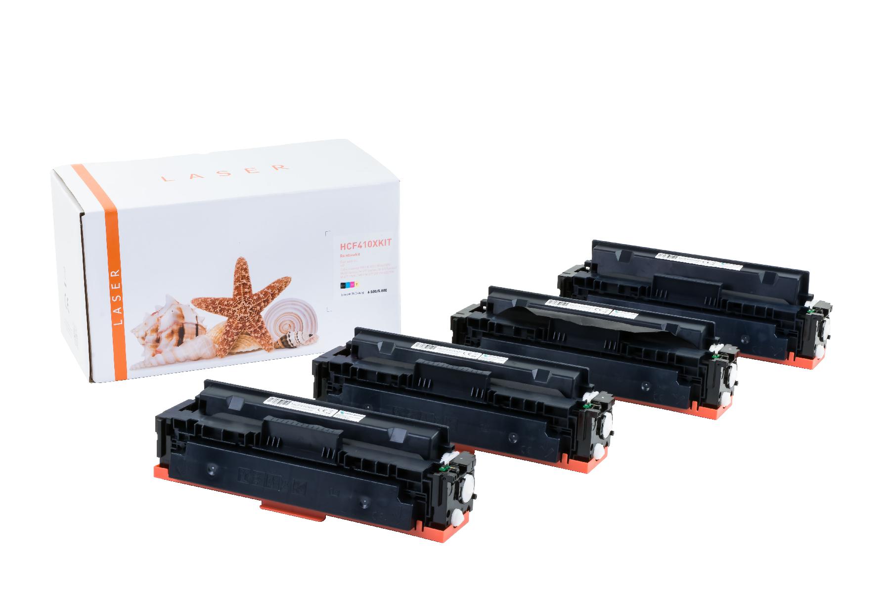 CF410 KIT alternativ Toner Rainbowkit für HP / CF410X / BK6.500 / CMY5.000 Seiten