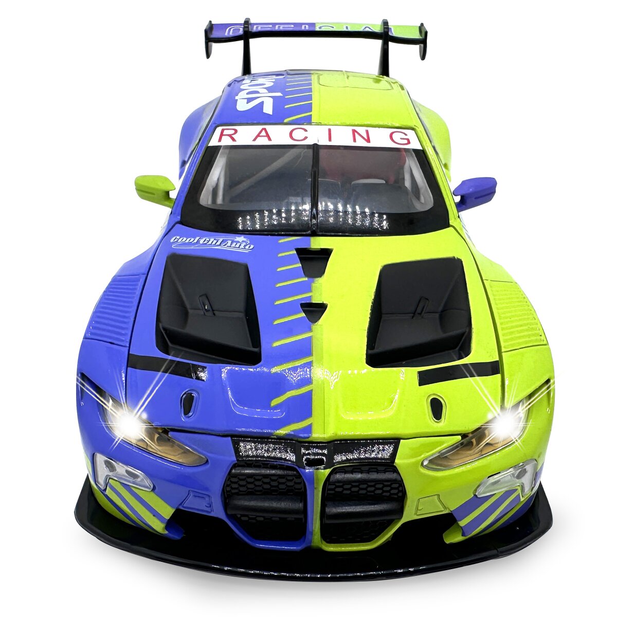 BMW M4 GT3 Diecast 1:24 grün inkl. Knopfzellen