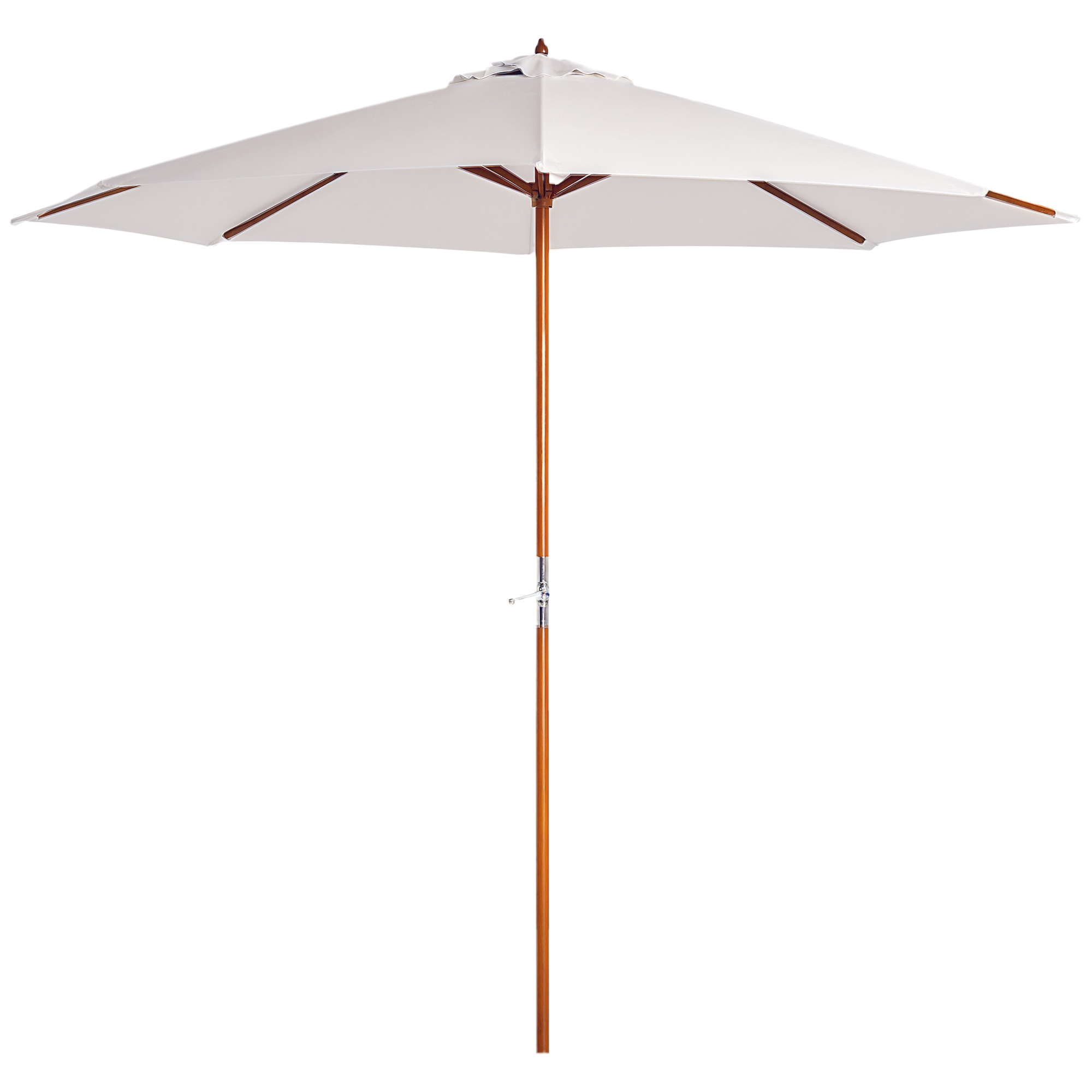 Holz Sonnenschirm Holzschirm Gartenschirm Balkonschirm 2,5m Creme