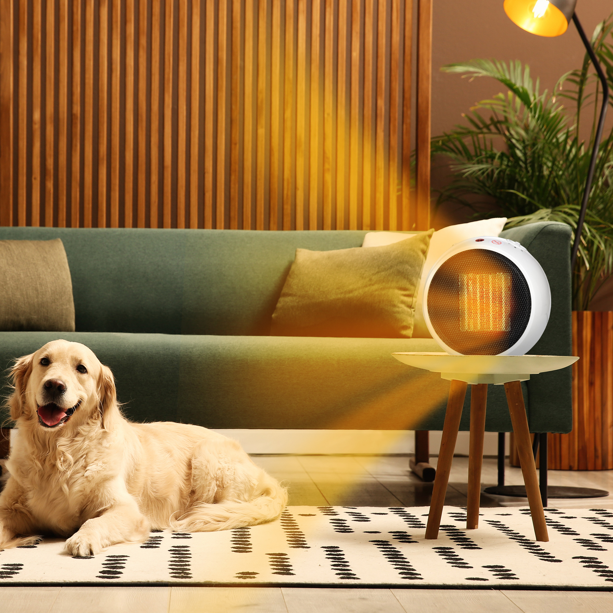 Heizlüfter Heizgerät Elektroheizer Heizer Heizung Wärme 900W/1500W PP-Kunststoff Weiß+Schwarz 22 x 18,5 x 21 cm