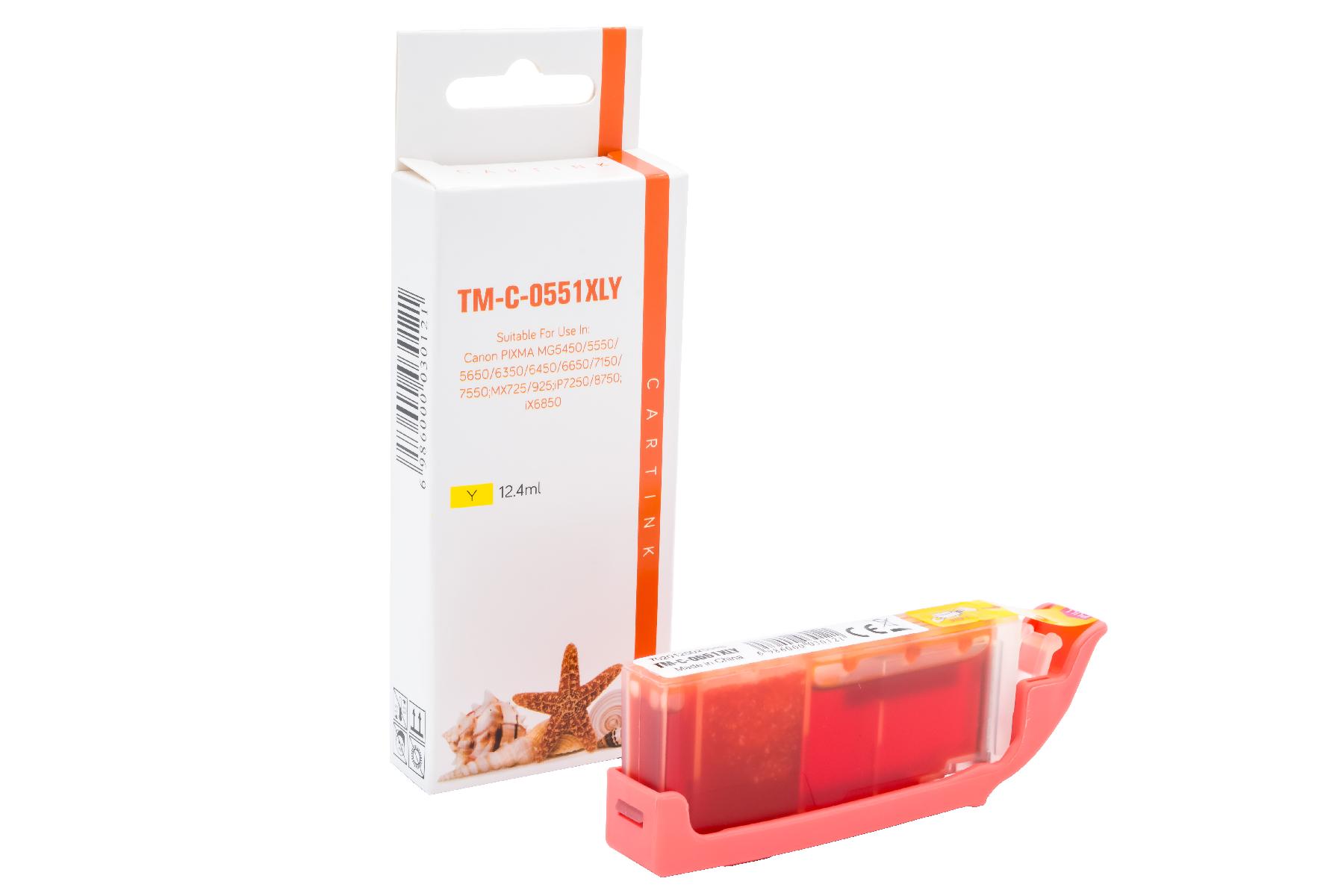 CLI551YXL alternativ Seestern Tinte yellow für / 6511B001 / 12,4ml