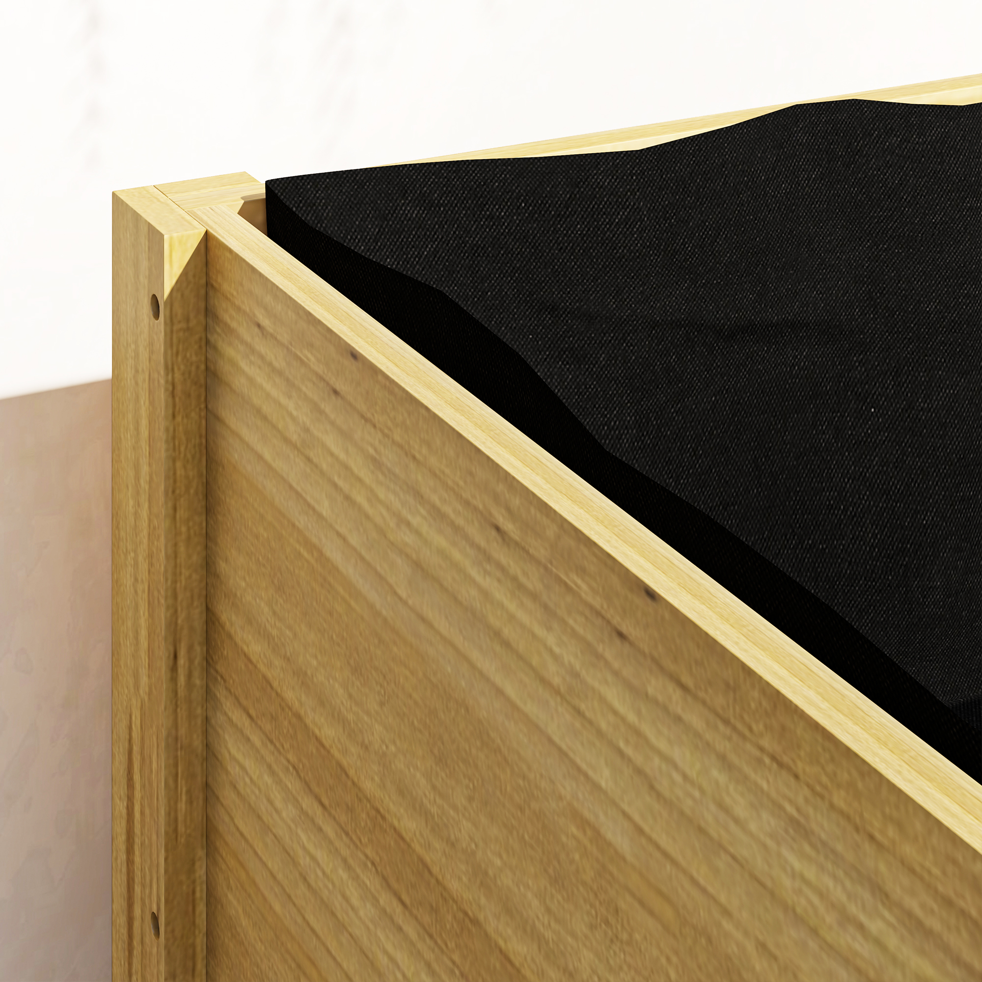 Hochbeet, Holz-Pflanzbox mit Acrylplatten an zwei Seiten, für 118 L Erde, Wasserabflusslöcher, 110 x 50 x 80 cm