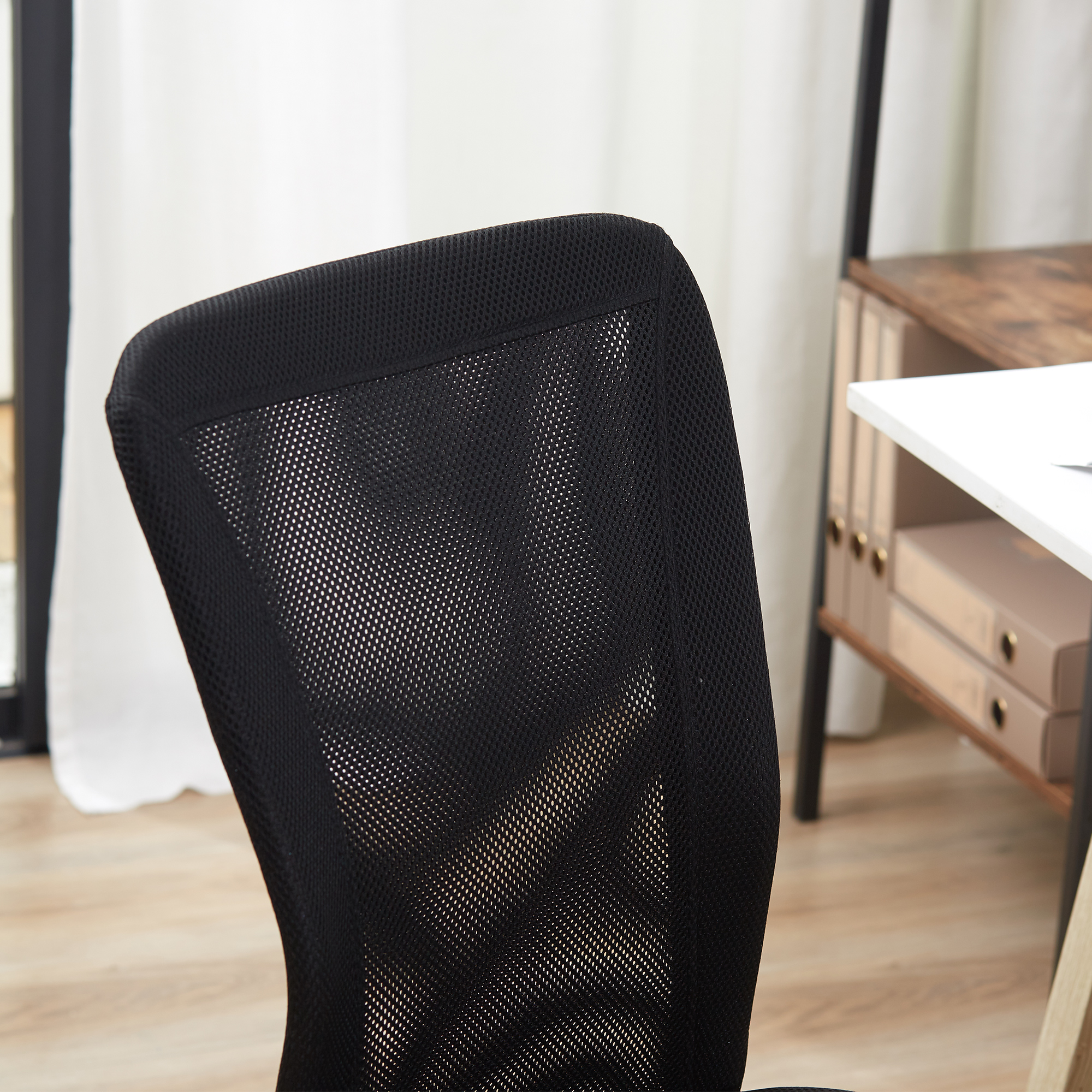 Bürostuhl Schreibtischstuhl, höhenverstellbar, Mesh, 43 cm x 58 cm x 100 cm, Schwarz