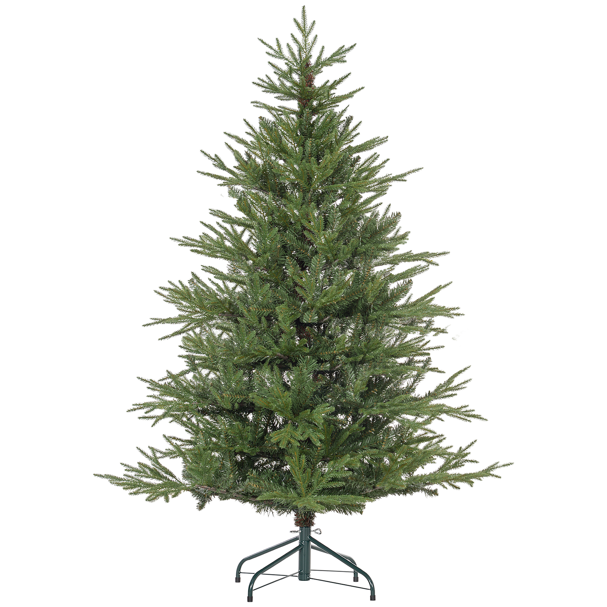 Weihnachtsbaum 150 cm, realistisches Aussehen, Schnellaufbau, inkl, Ständer, feuersicherer Kunststoff