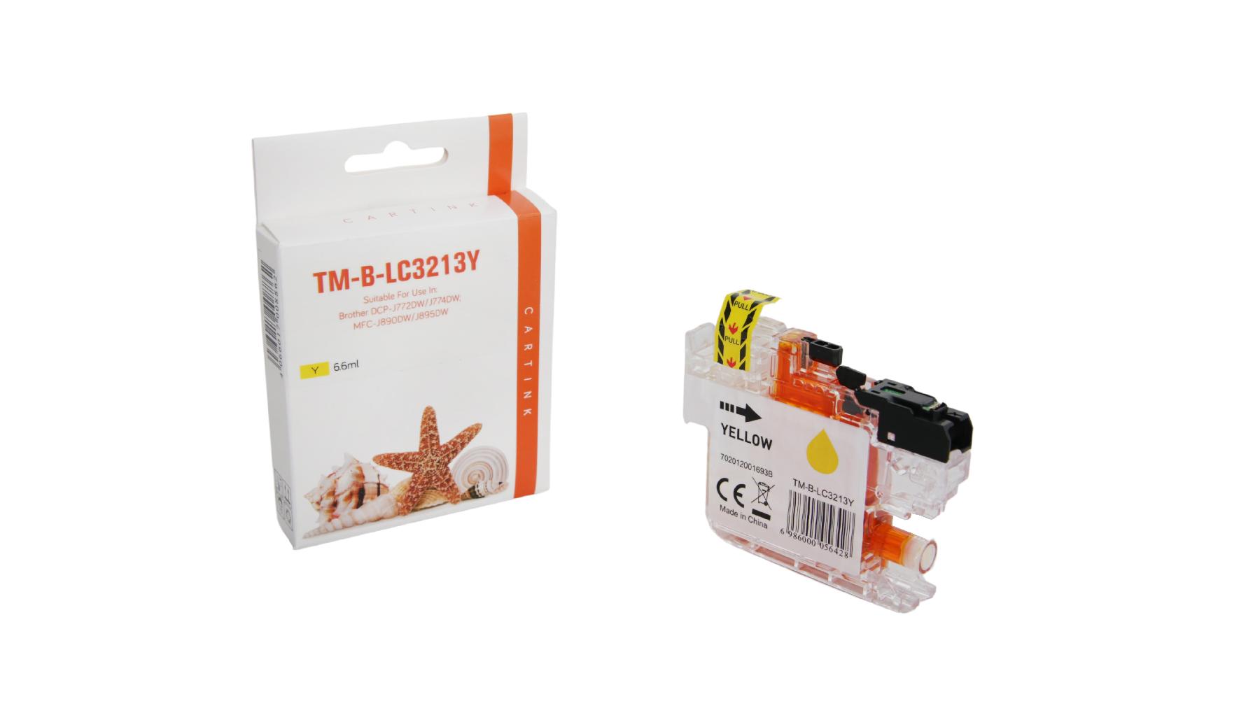 LC3213Y alternativ Seestern Tinte yellow für Brother / LC3213Y / 400 Seiten