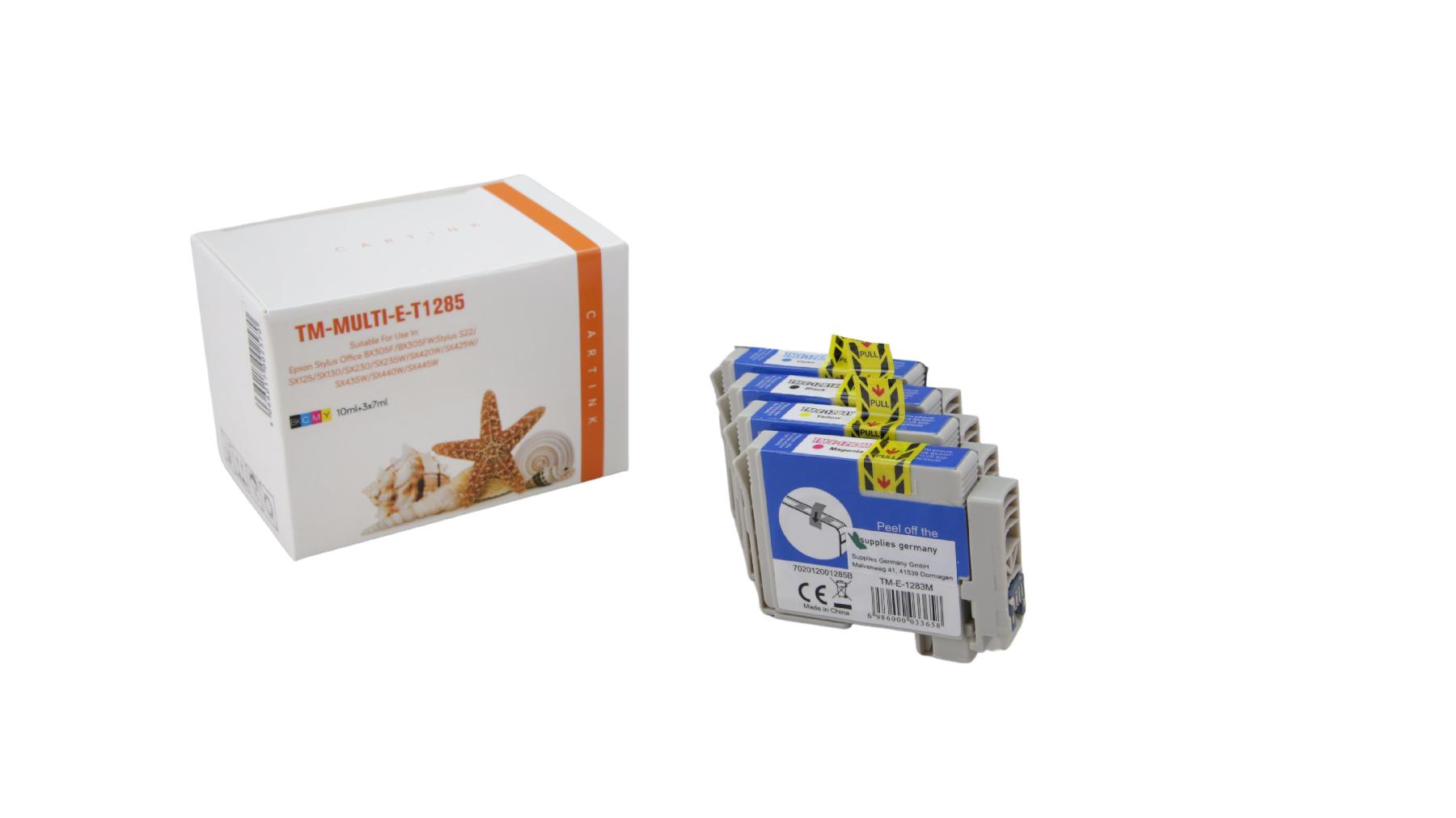 Multipack T1285 alternativ Tinte Epson / C13T12854010 /BK13ml /C,M,Y6,6ml Multipack T1285 alternativ Tinte Epson / C13T12854010 /BK13ml /C,M,Y6,6ml