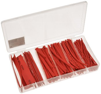 Schrumpfschlauch-Sortiment, 100-teilig - in praktischer Box, rot Schrumpfschlauch-Sortiment, 100-teilig - in praktischer Box, rot
