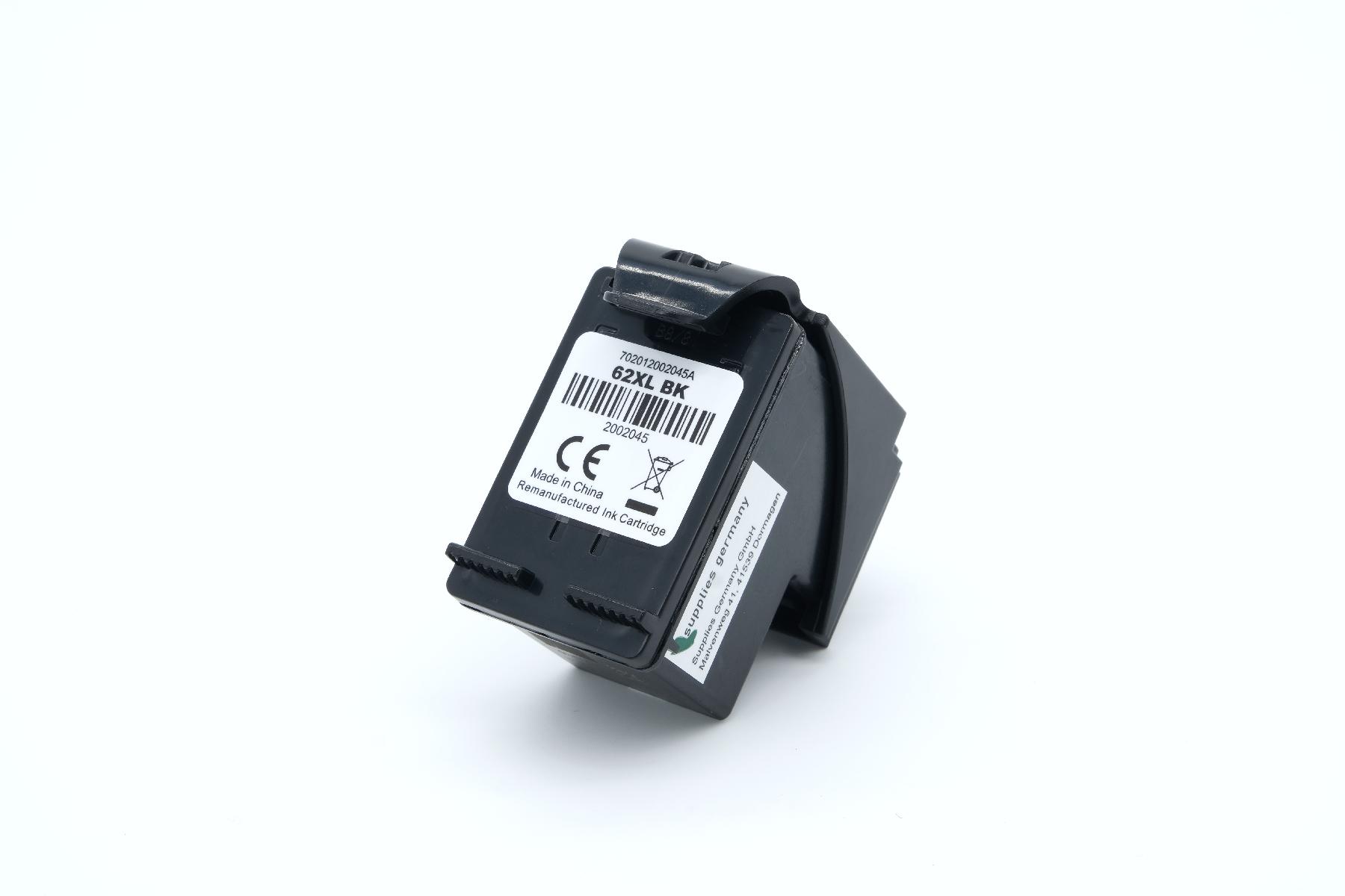 62XLBK alternativ Tinte black für HP / C2P05AE / 12