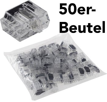 Steckbare Dosenklemmen, 50er Pack - 1-polig, 3 Klemmstellen, 1-2,5mm² Steckbare Dosenklemmen, 50er Pack - 1-polig, 3 Klemmstellen, 1-2,5mm²