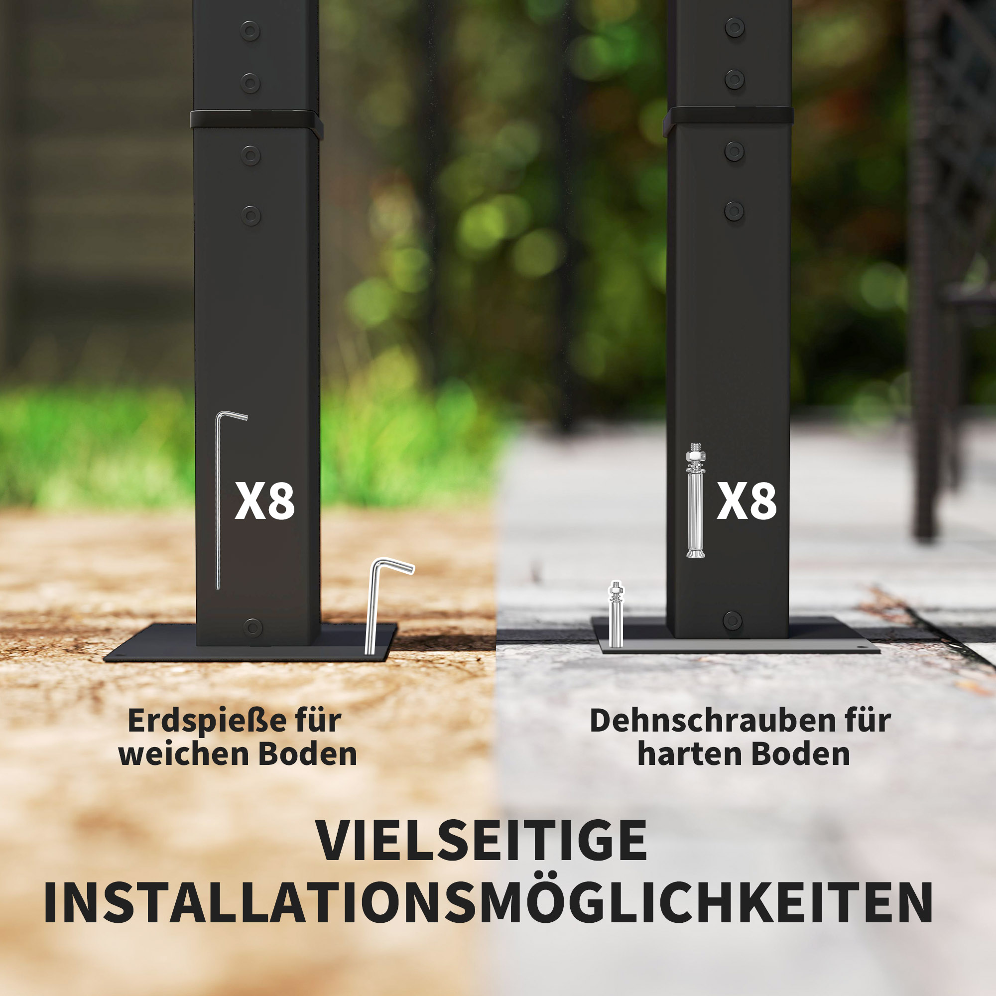 3 x 3 m Garten-Pergola mit verstellbarem Dach, Metallrahmen, UPF30+ Schutz, Sonnendach für Veranda, Terrasse, Beige