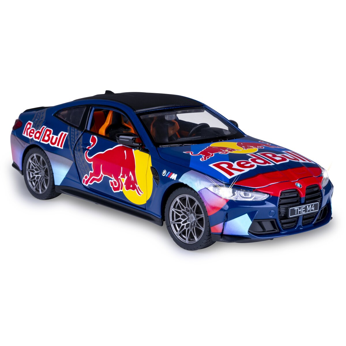 BMW M4 Diecast 1:24 blau inkl. Knopfzellen