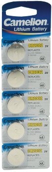 Lithium Knopfzelle CR2032, 3V, 20x3,2mm, 5er-Blister