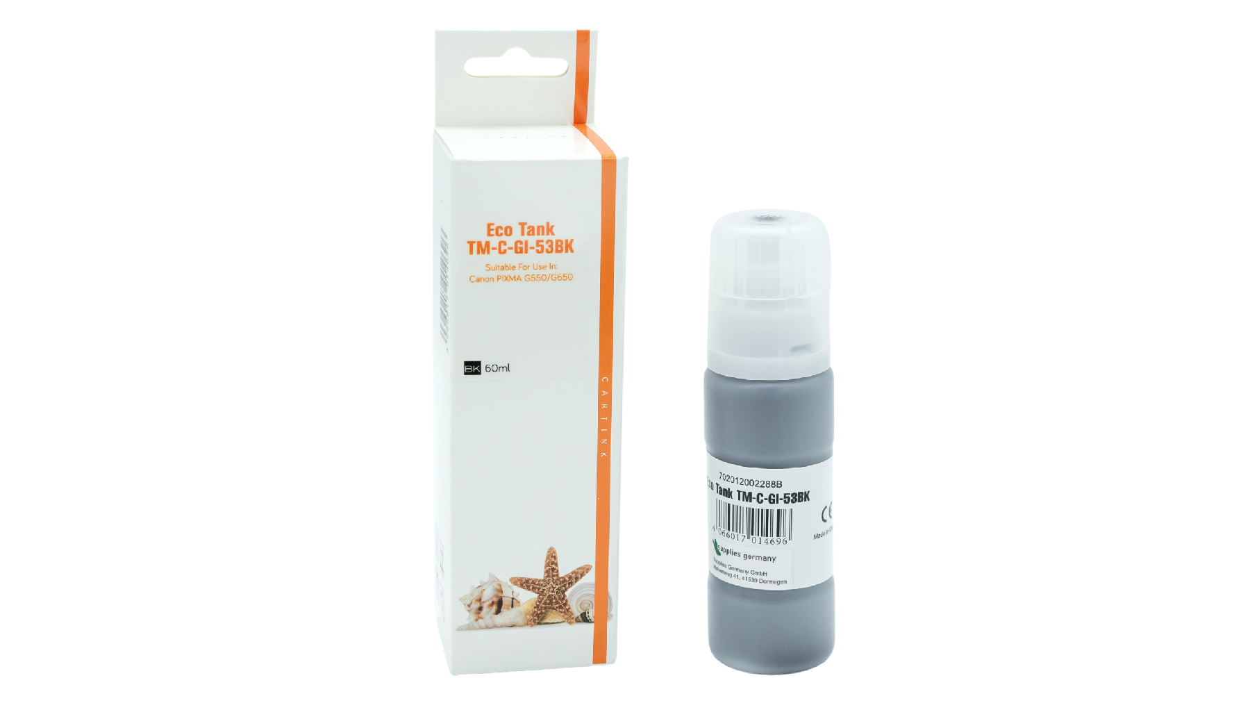 GI53schwarz Eco Tank Nachfüllflasche schwarz für Canon / 4699C001 / 60ml