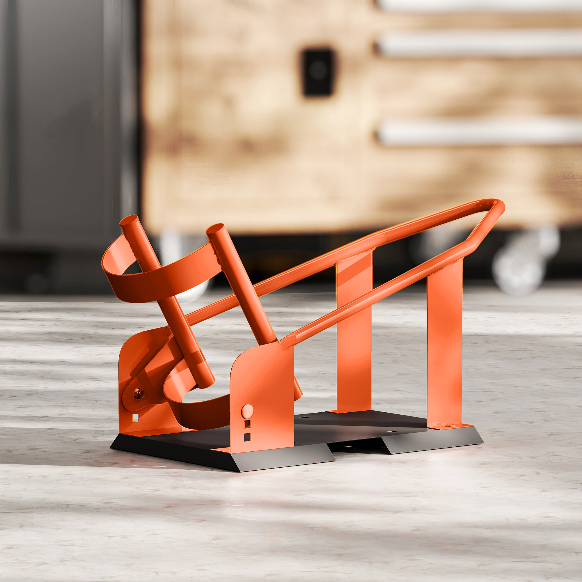 Motorradständer für 15-21", 381-533,4 mm Vorderrad, einstellbare Motorradwippe 816,5 kg Tragkraft Orange