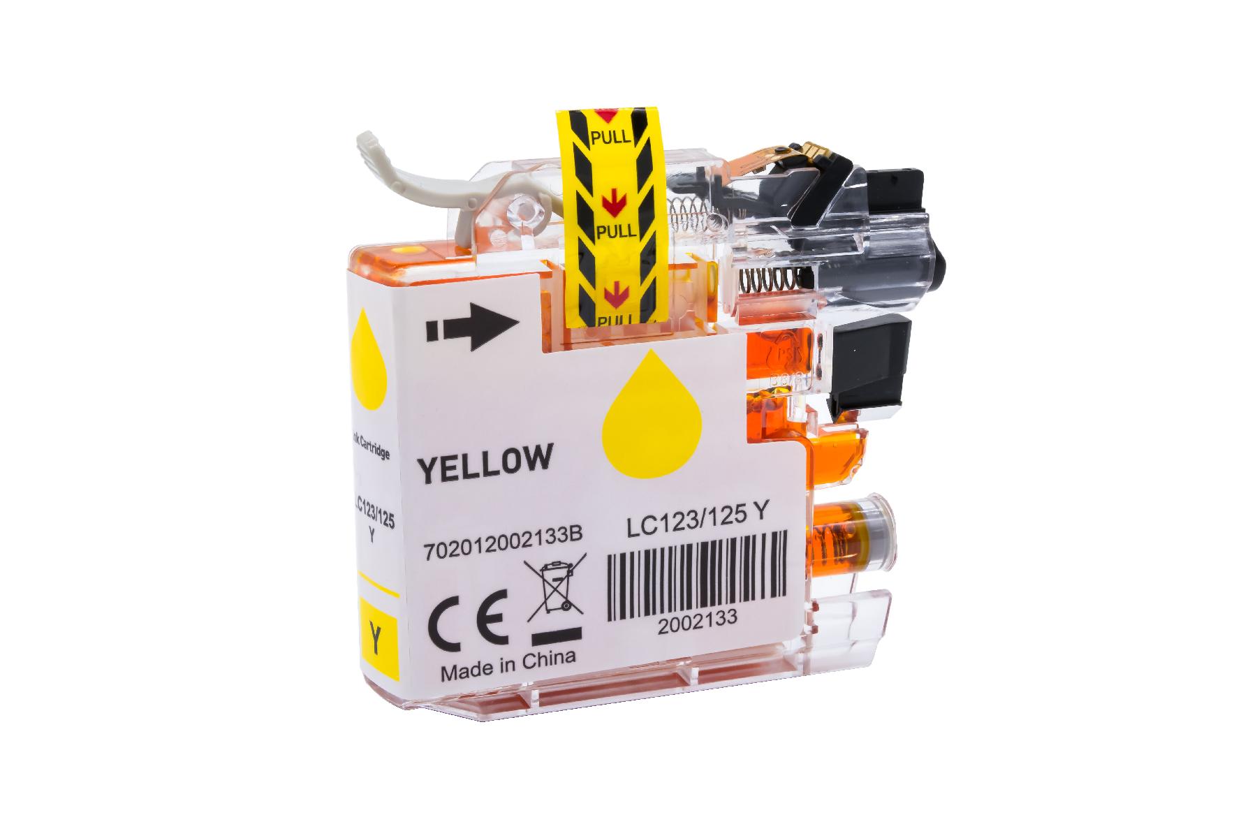 LC125XLY alternativ Tinte yellow Brother / LC125Y / 16,6ml LC125XLY alternativ Tinte yellow Brother / LC125Y / 16,6ml