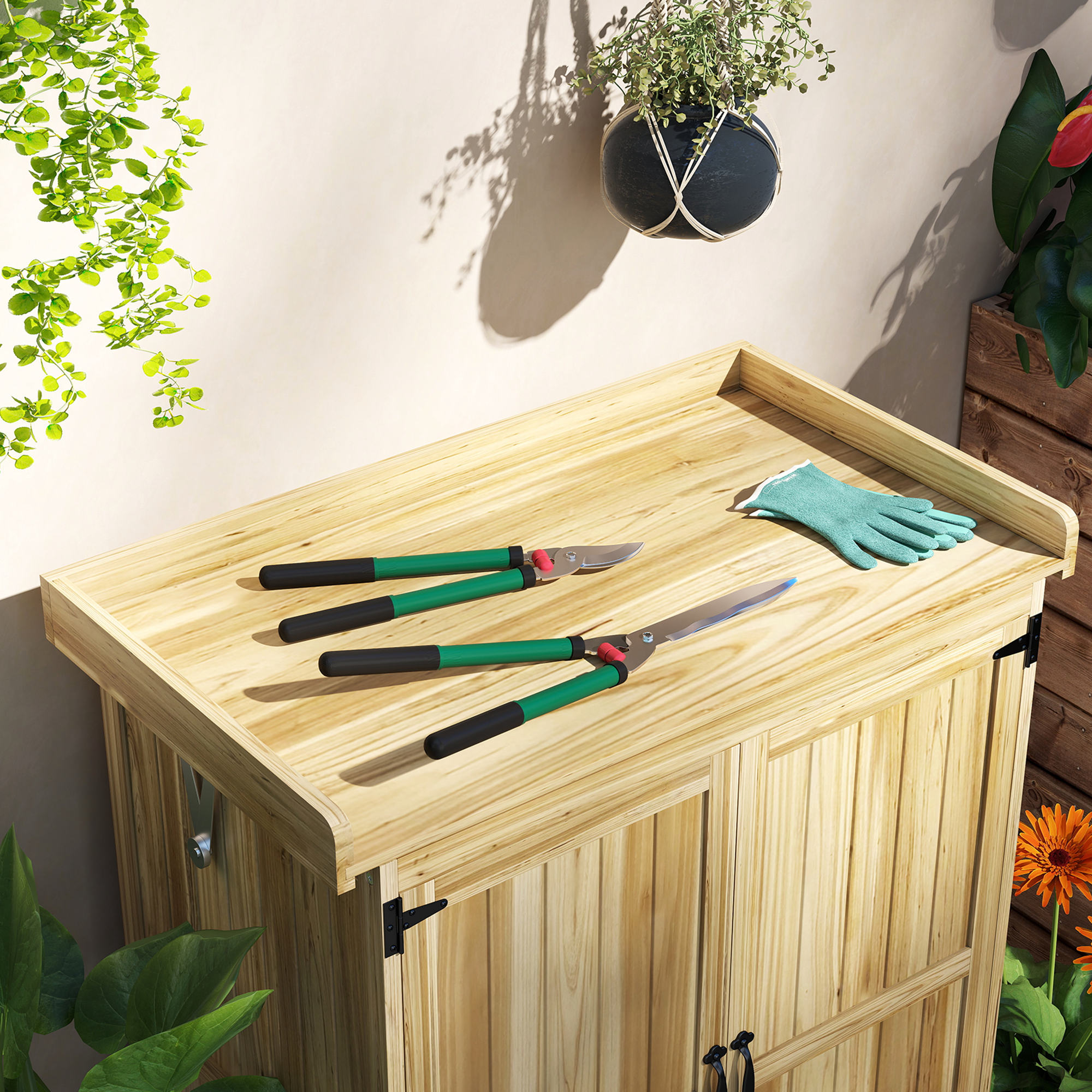 Gartenschere Set 2-teilig Messerlänge 40 cm Astschere mit antihaftbeschichtete Metallklingen