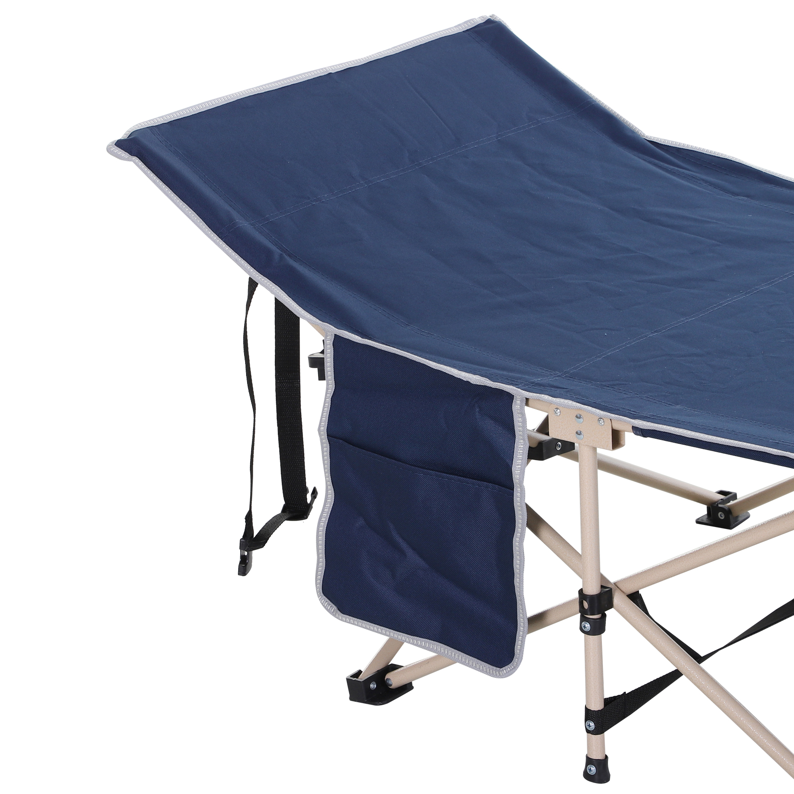 Feldbett, Camping-Bett, klappbar, wetterbeständig, ink, Tragetasche, 190 cm x 68 cm x 52 cm, Blau