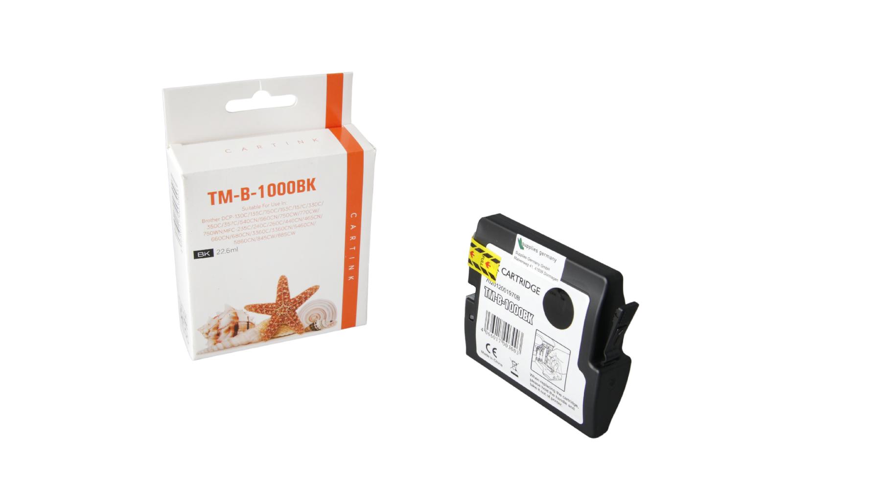 LC970/1000 schwarz alternativ Seestern Tinte schwarz / LC1000schwarz / 22,6ml