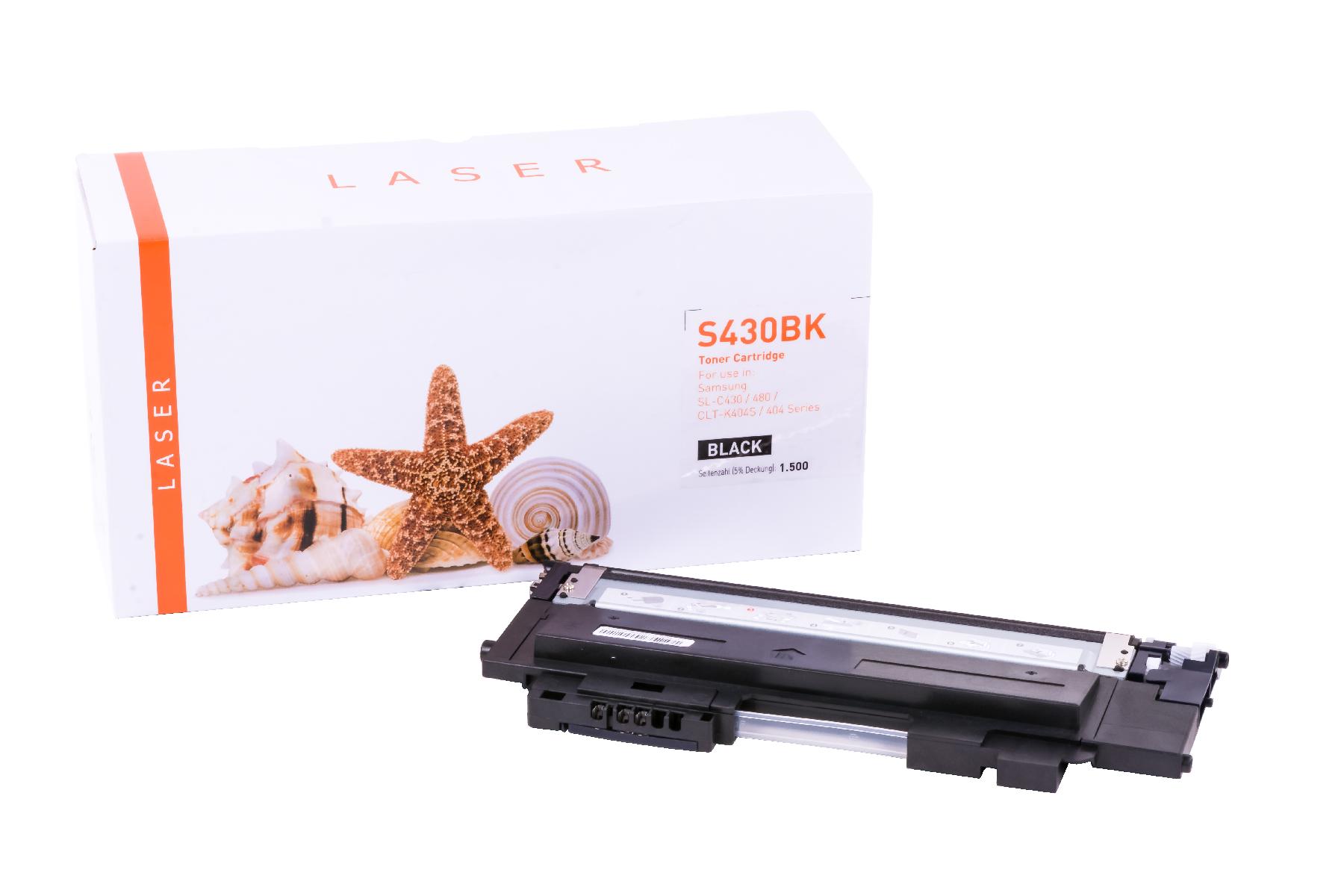 SLC430schwarz alternativ Toner schwarz für Samsung  / CLTK 404 S/ELS / 1.500 Seiten