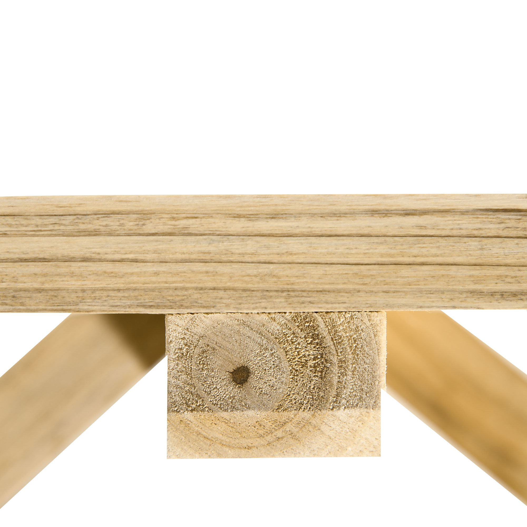 Gartenbank Holz Wetterfest Sitzbank Gartenmöbel Rustikale Bank Natur 98 x 50 x 39,5 cm